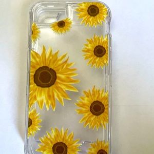 iPhone 7 clear sunflower phone case